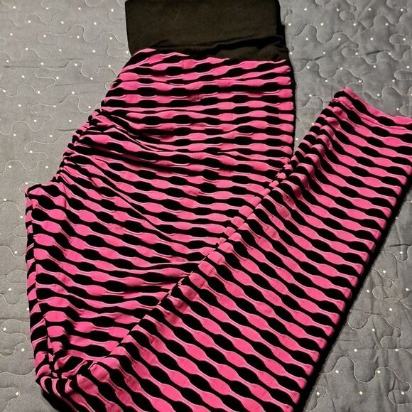 Pink and black leggings size XL - Picture 1 of 4
